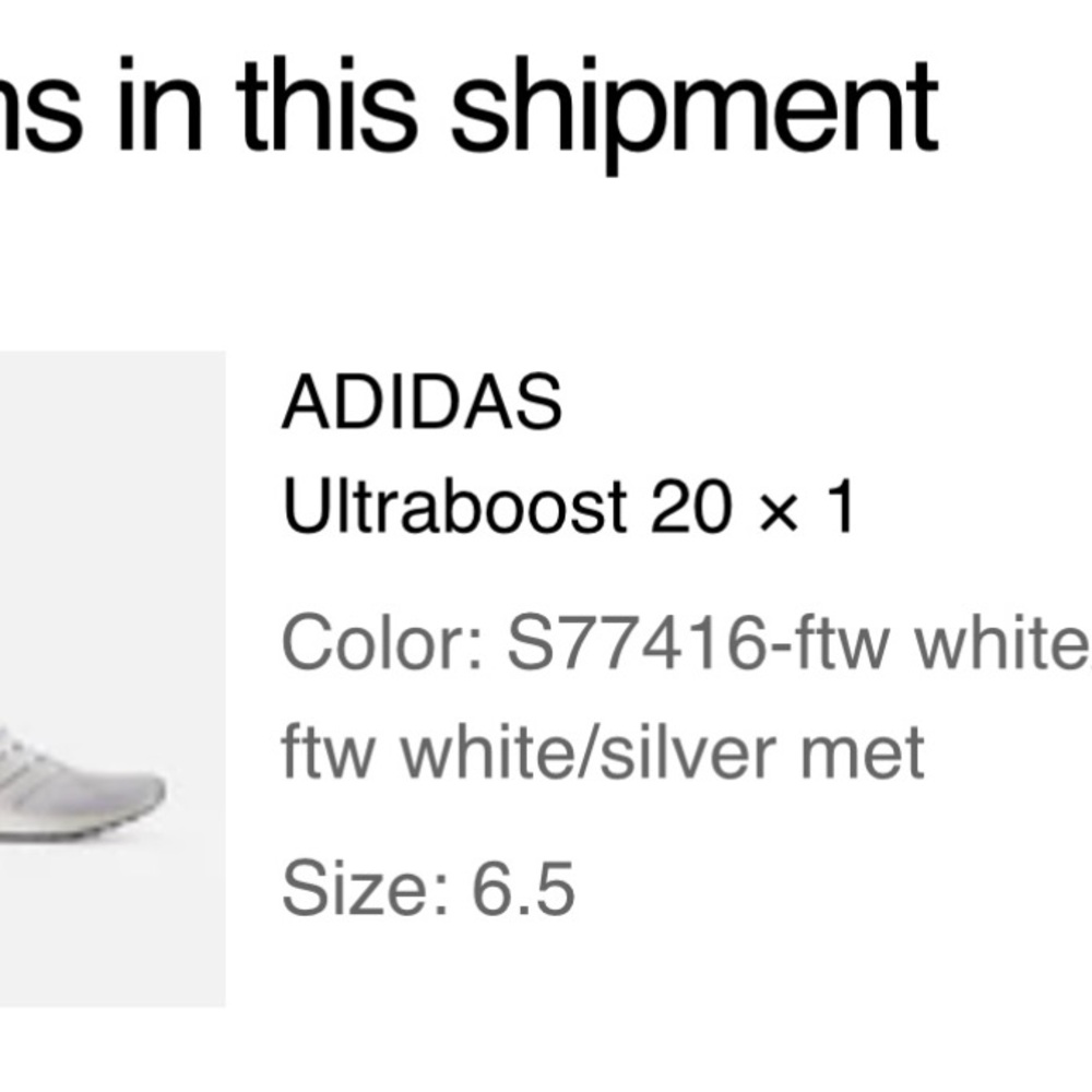 Adidas ultraboost white size 6.5